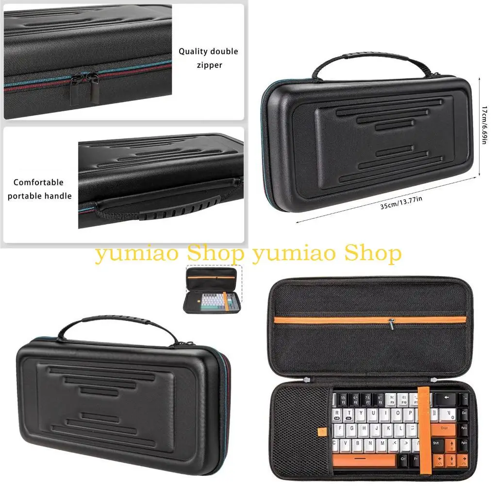 

587B Hard Travel Case for 75% Keyboard Case Computer 84 Wireless Keyboard Carrying Case Protective Storage Box for Azoth