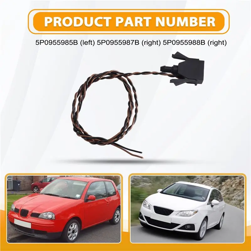 【Price Drop !!】 Car Front Windshield Washer Hose Nozzle W/Piping Heating 5P0955985B Fits For Seat Leon 06-13 Toledo Altea 04-15