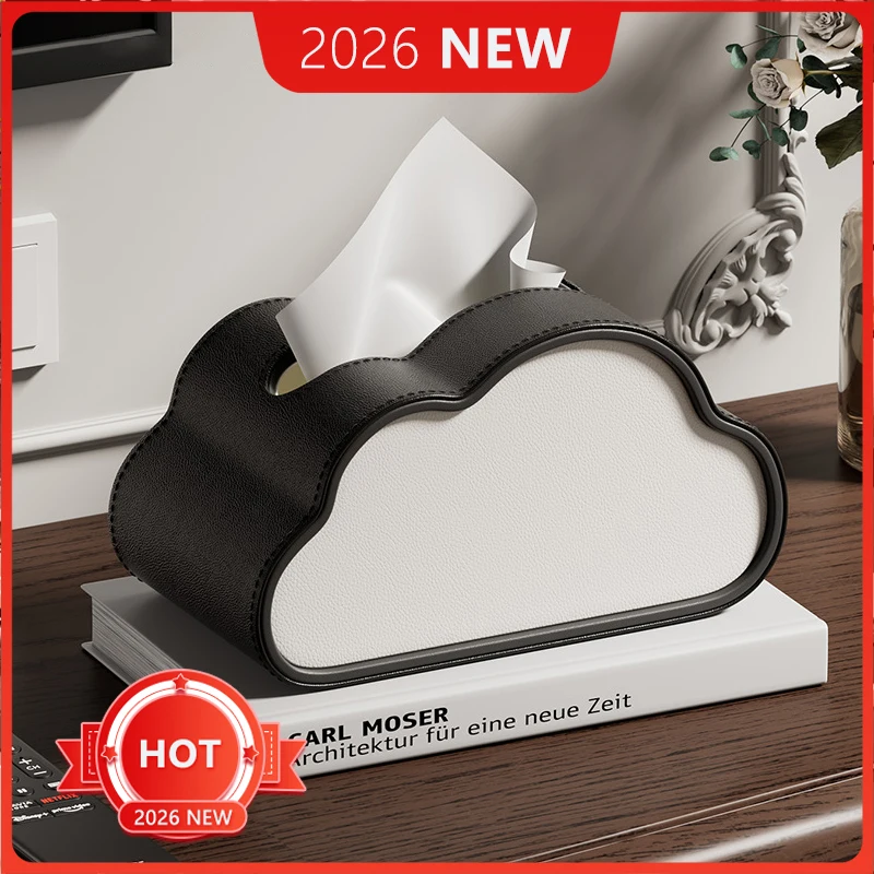 

Лидер продаж 2026, Новое поступление, роскошная кожаная коробка для салфеток, креативная форма облака, высококачественный держатель для салфеток, чехол для салфеток для лица