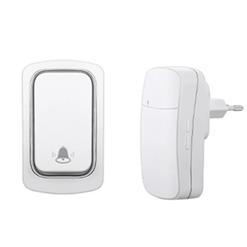 

Wireless Doorbell Without Batteries Waterproof Outdoor Kinetic Bell Self-Powered Button Dog Doorbell Ring Chimes EU Plug