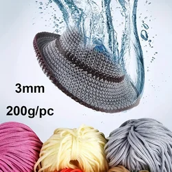 1pc 200g 3mm Color Nylon Cord Thread Crochet Hollow Line Macrame DIY Hand-Woven Bracelet Braided