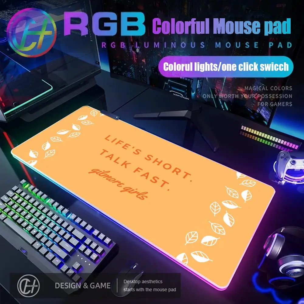 

Коврик для мыши G-Gilmore для девочек, игровой коврик для мыши RGB, настольный коврик HD Gamer, большой светодиодный светильник, коврики для мыши XXL, ковер для ПК, компьютера