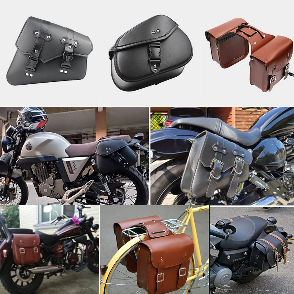 Universal Motorcycle Saddlebags Side Tool Pouch Luggage Storage Bags Saddle Bags Backseat Bag