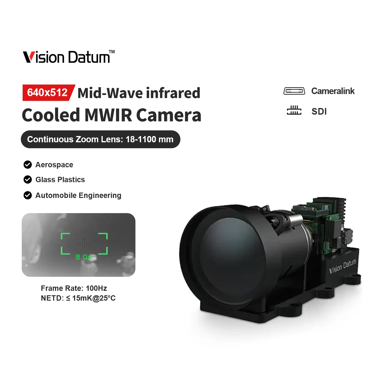 Advanced Mid-Wave Infrared Detector Camera