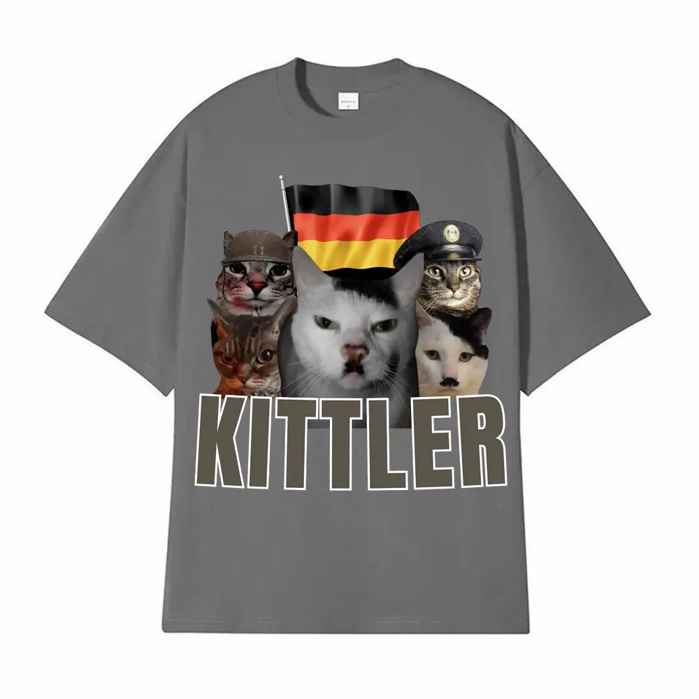 Kittler مضحك القط الحيوان ميمي تي شيرت هدية للرجال النساء موضة عادية الفكاهة نمط تي شيرت عالية الجودة س الرقبة القطن تي شيرت #4