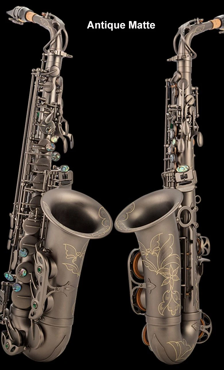 France r54 Original 1 :1 key type Alto Saxophone 54 black nickel gold Antique Copper Phosphor Bronze Eb Alto Sax instrumen
