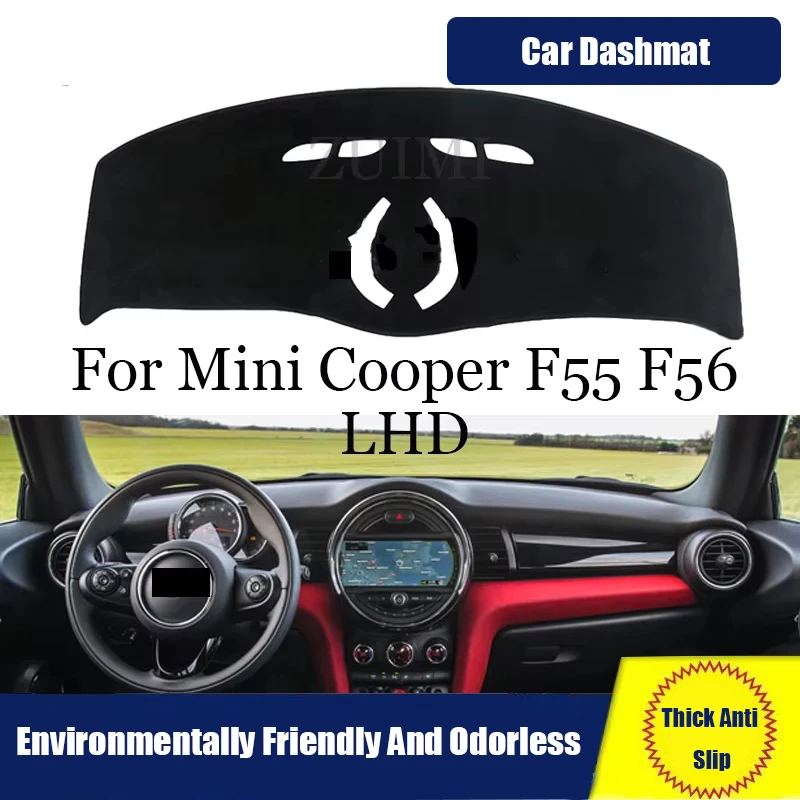 

ZUIMI Dashboard Cover Dash Mat Dashmat For Mini Cooper F55 F56 LHD RHD Dash Board Cover Pad Sun Shade Directly Lay It Out Mat