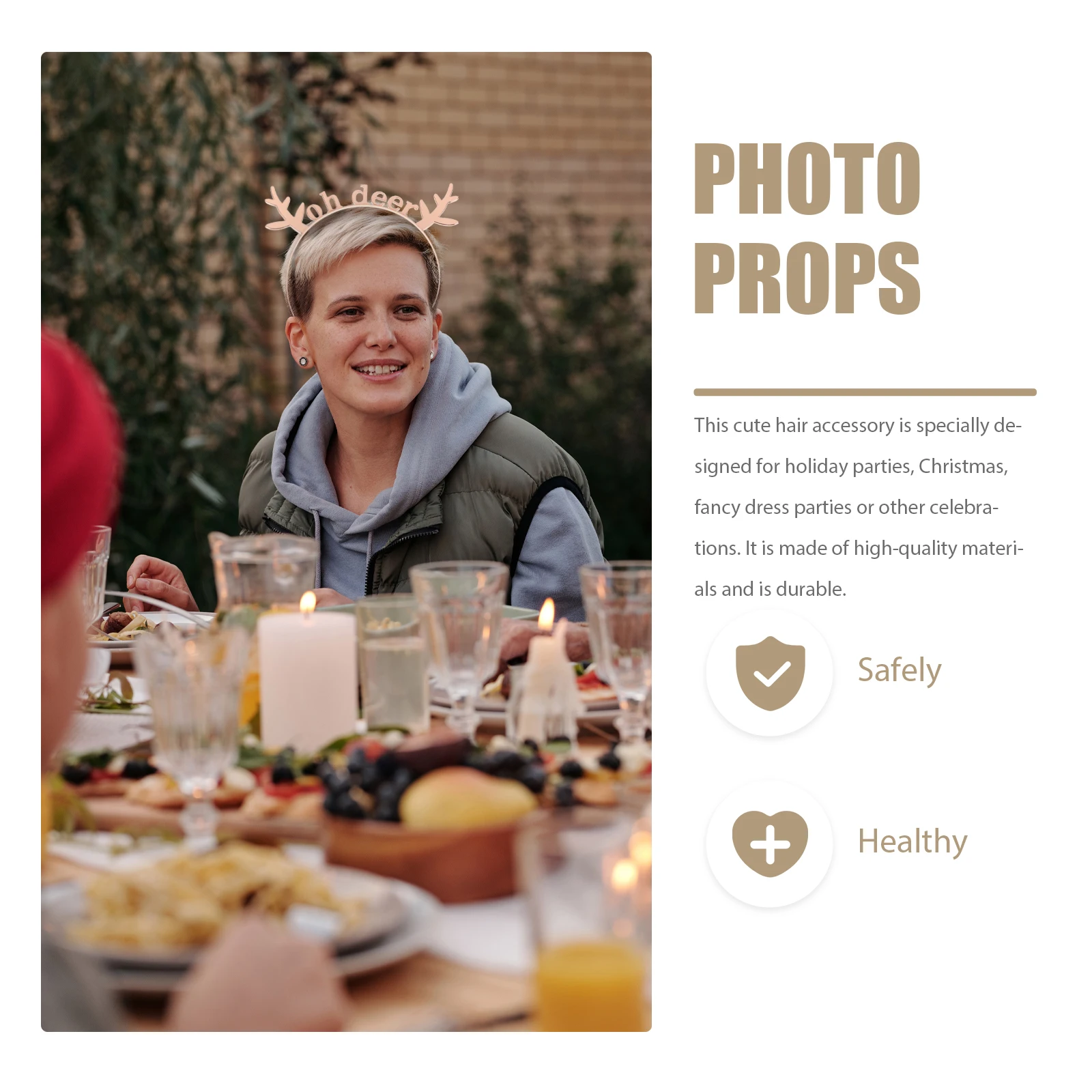 

2 Pcs Deer Headband Metal High Performance Alloy Headdresses Child Holiday Headbands