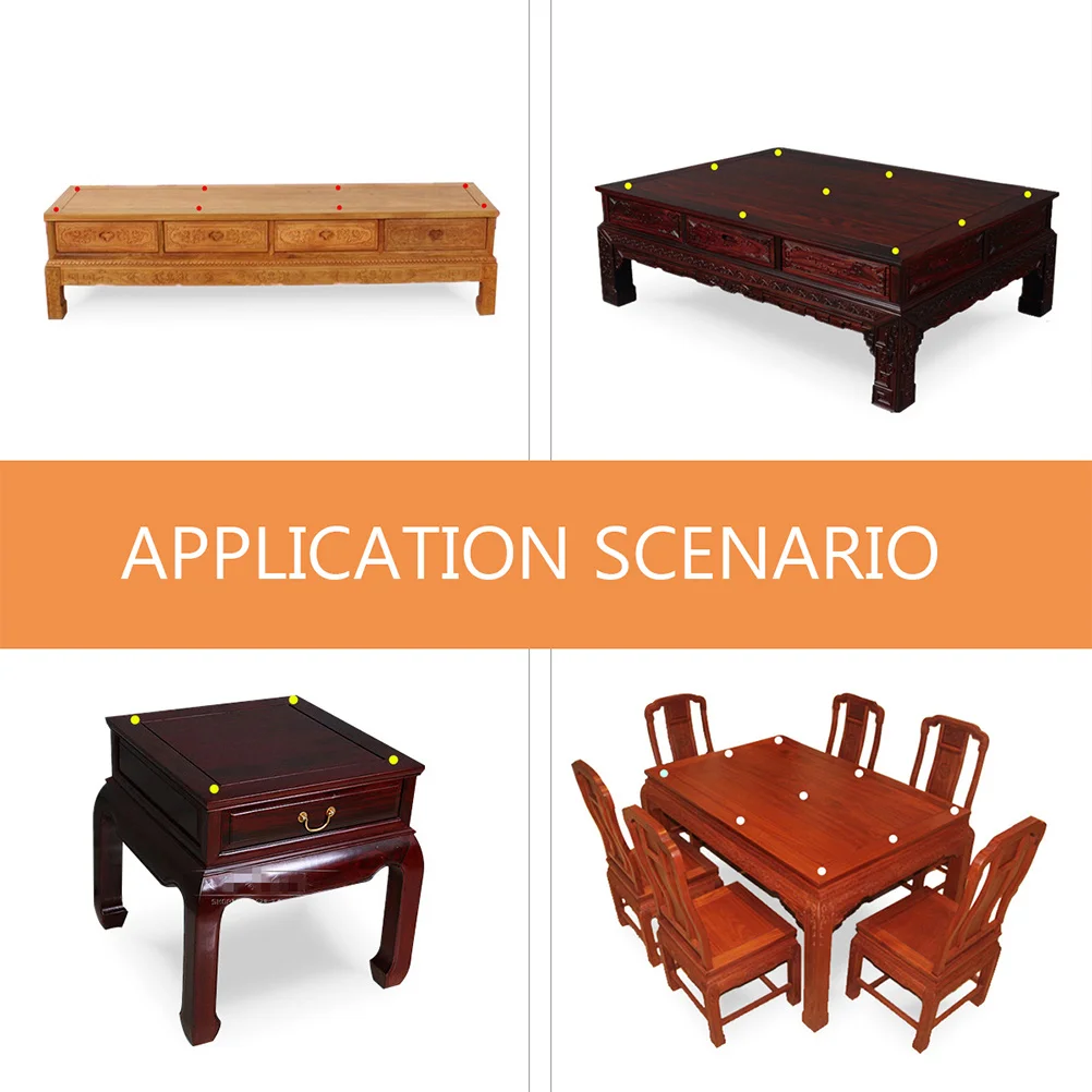 

30Pcs Transparent Glass Table Spacers Non-Slip Durable PP Cushioning Protection for Marble and Glass Countertops