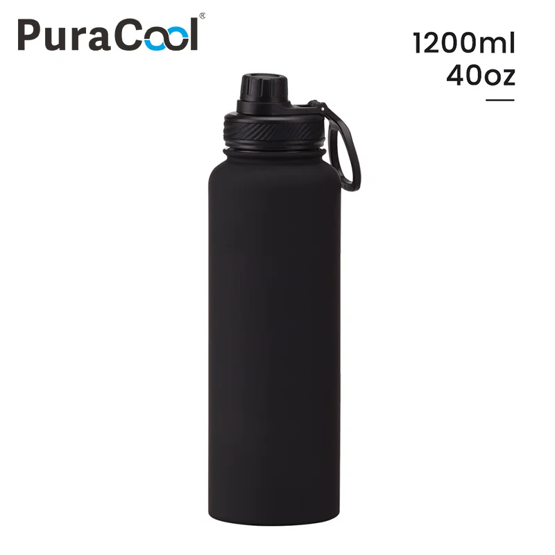 

PuraCool 40oz 1200ml thermos stainless steel sports water bottle custom name gift