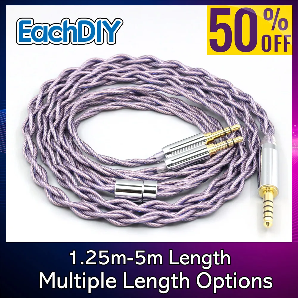 7N OCC 140 cores litz Type2 1.8mm Headphone Cable For Hifiman Sundara Ananda HE1000se HE6se DEVA he400se Arya He-35 7873