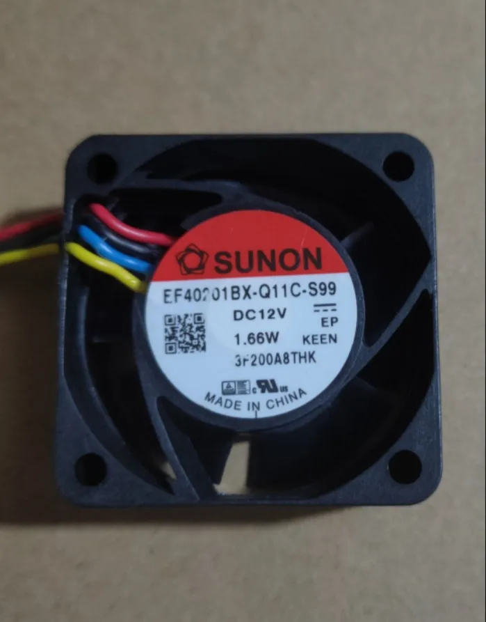 

SUNON EF40201BX-Q11C-S99 DC 12V 1.66W 40x40x20mm 4-Wire Server Cooling Fan