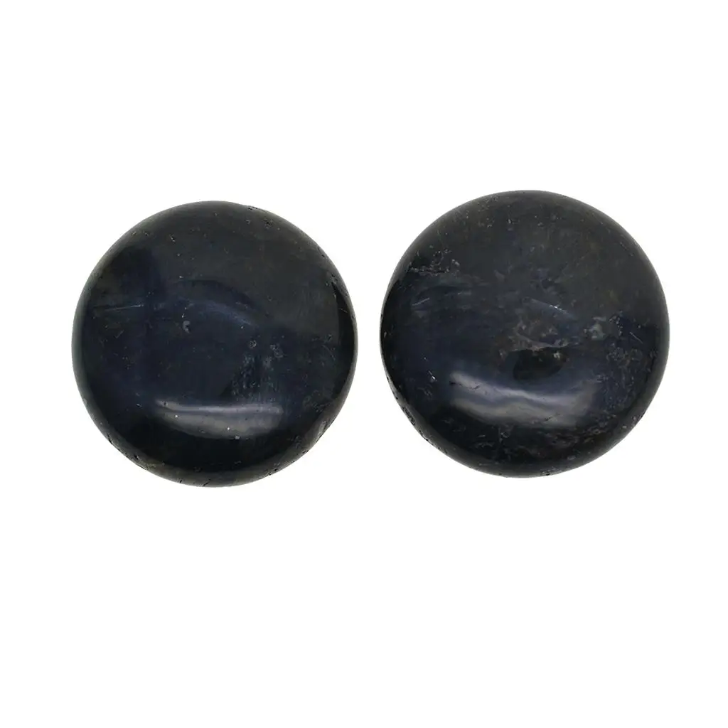 2 Pieces 1'' Round Cabochon Natural Labradoriate Gemstone for Necklaces Pendants Jewelry Findings Making Accessories crafts