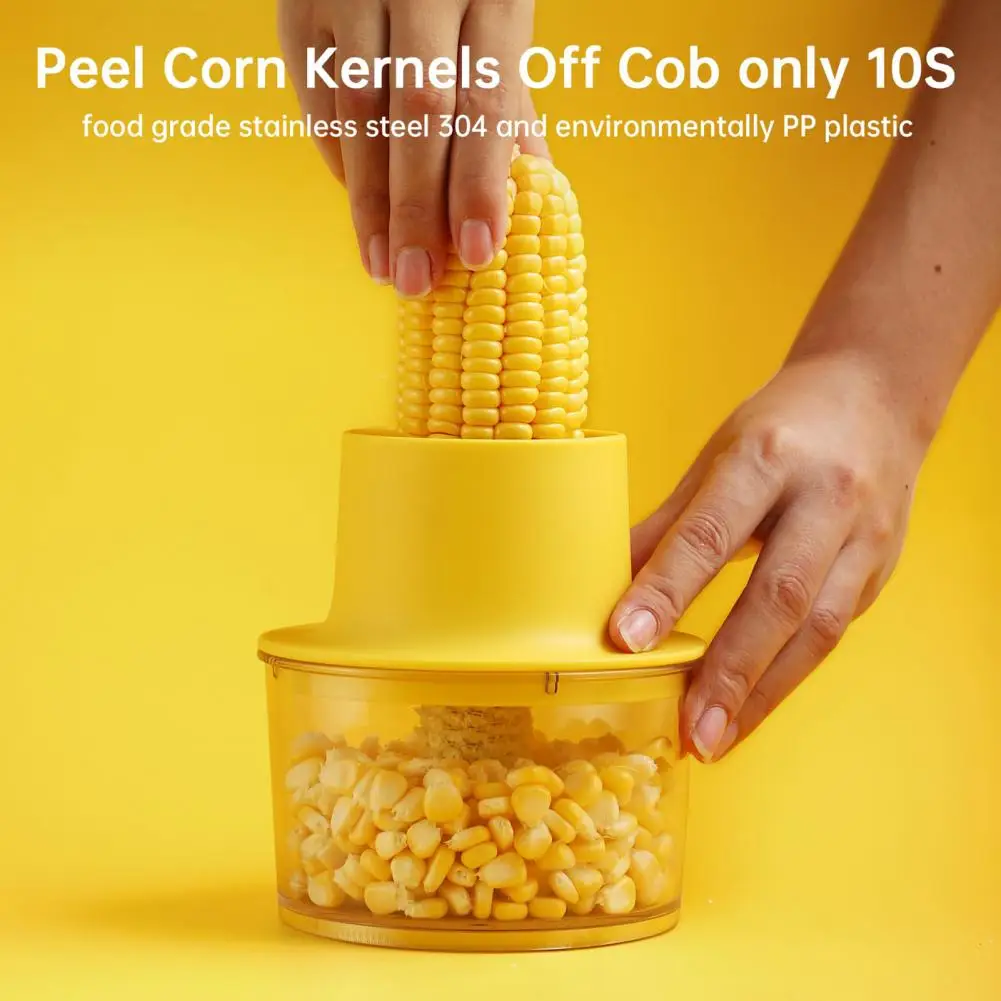 

Portable Corn Peeler Stainless Steel Corn Peeler with Cup Grater Ginger Stripper Multi-functional Corn Cob Stripping for Easy