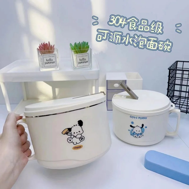 

Pochacco instant noodle bowl with lid draining dormitory noodle bowl large capacity student specific lunch box Girls for Gifts
