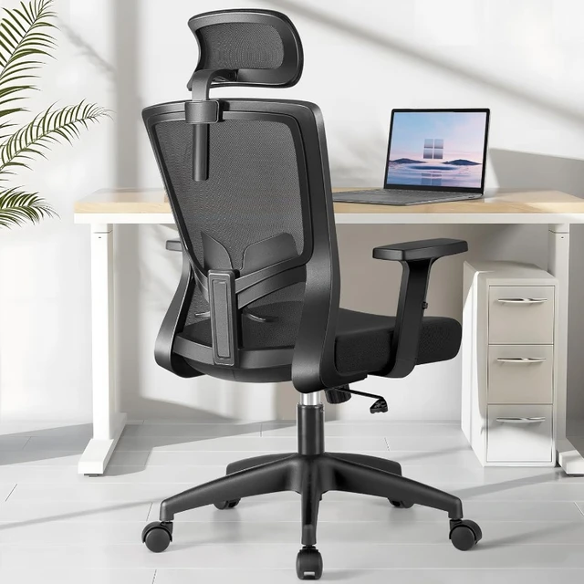 Brick Attic Office Chair Ergonomic Desk Chair with Height Adjustable Lumbar Support and Headrest Computer Chair with 2D Armres AliExpress