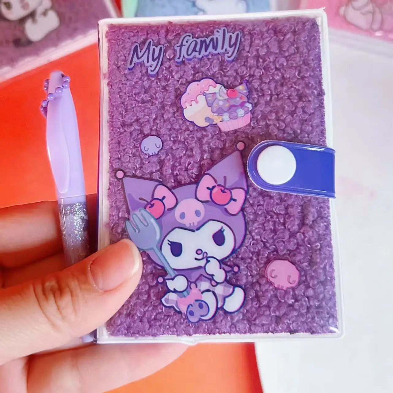 1 pz Kuromi Notebook Cancelleria Libretto Premio Ragazza Ragazzo con penna a sfera Set da ufficio Regalo di compleanno per bambini all'ingrosso