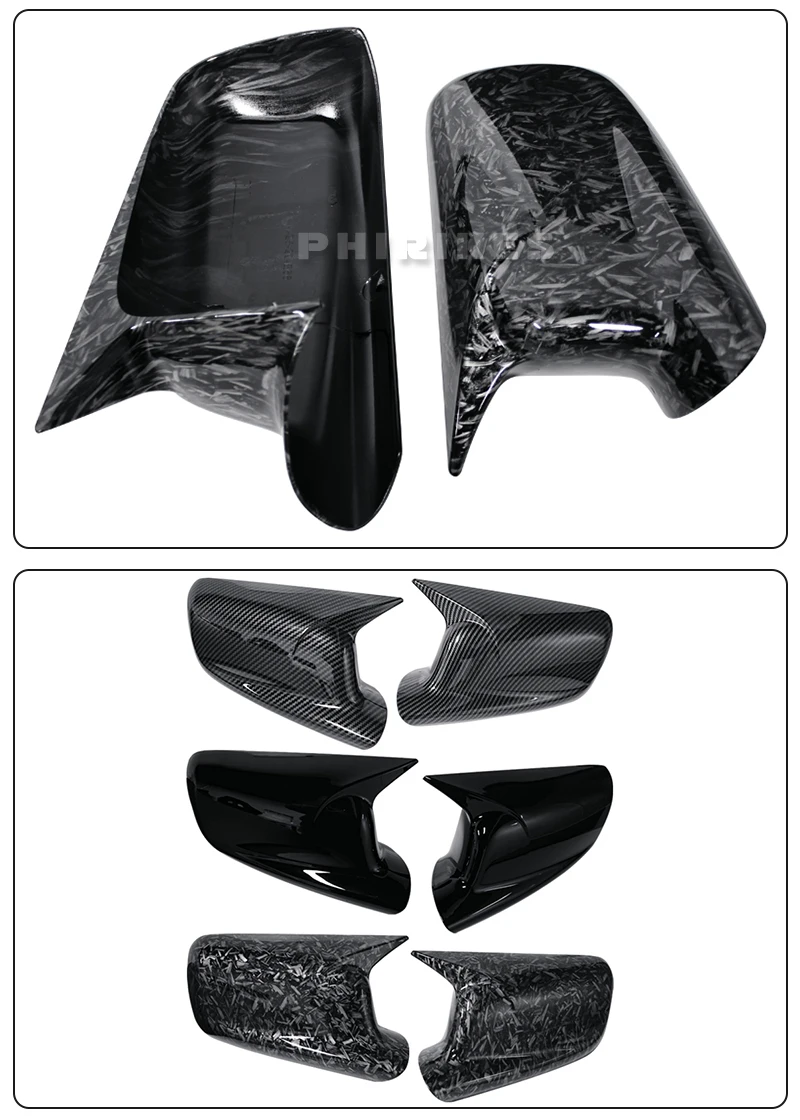 Paar Seite Rückspiegel Kappe Flügel Spiegel Abdeckung Für BMW 7er E65 E66 2001-2008 E67 2002-2008 für E46 Coupe Spiegel Abdeckung – Detail 9