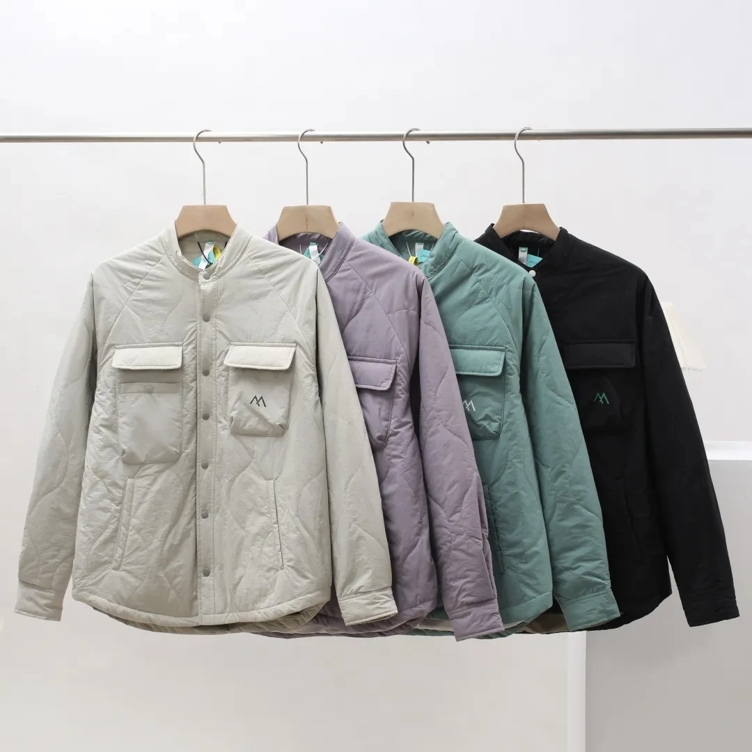 

Модная демисезонная ветрозащитная и водоотталкивающая хлопковая куртка с утеплителем и стежкой «тыквенный узор»