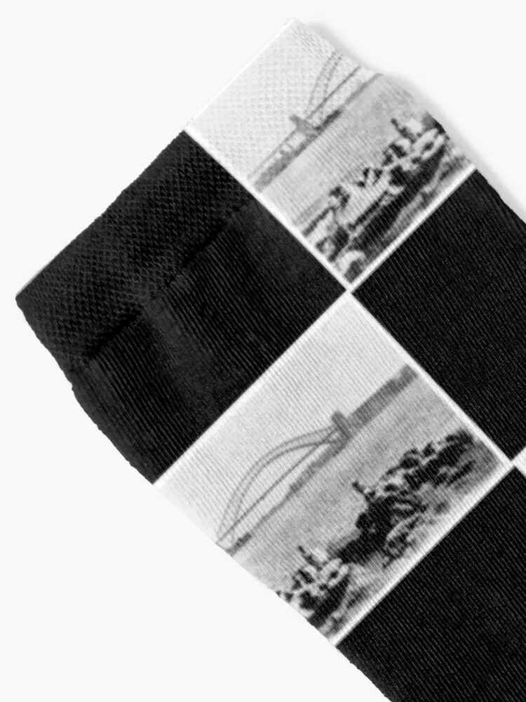 Vintage Sydney Harbour Bridge Photo Socks with print happy Socks Ladies Men's