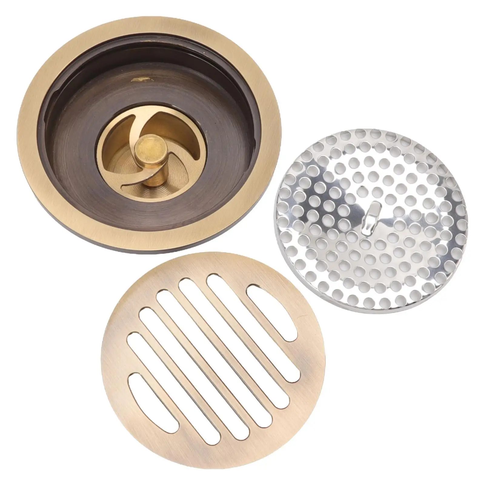 Round Copper Shower Drain - Odor-Proof & Corrosion-Resistant Floor Drain for kitchen & Bathroom