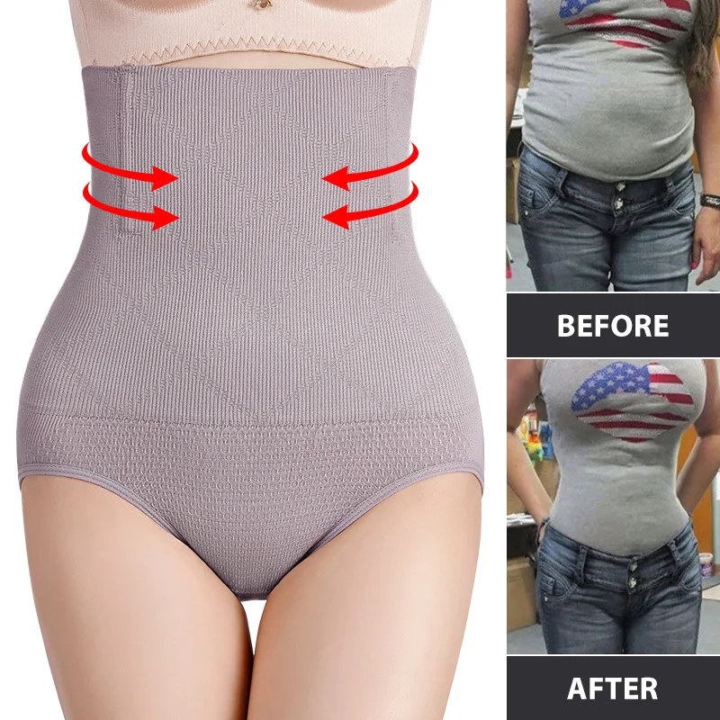 UBAU Women Seamless High Waist Shaping Panties Breathable Slimming Tummy Underwear Hip Lift Ladies Briefs Body  Corset Panty