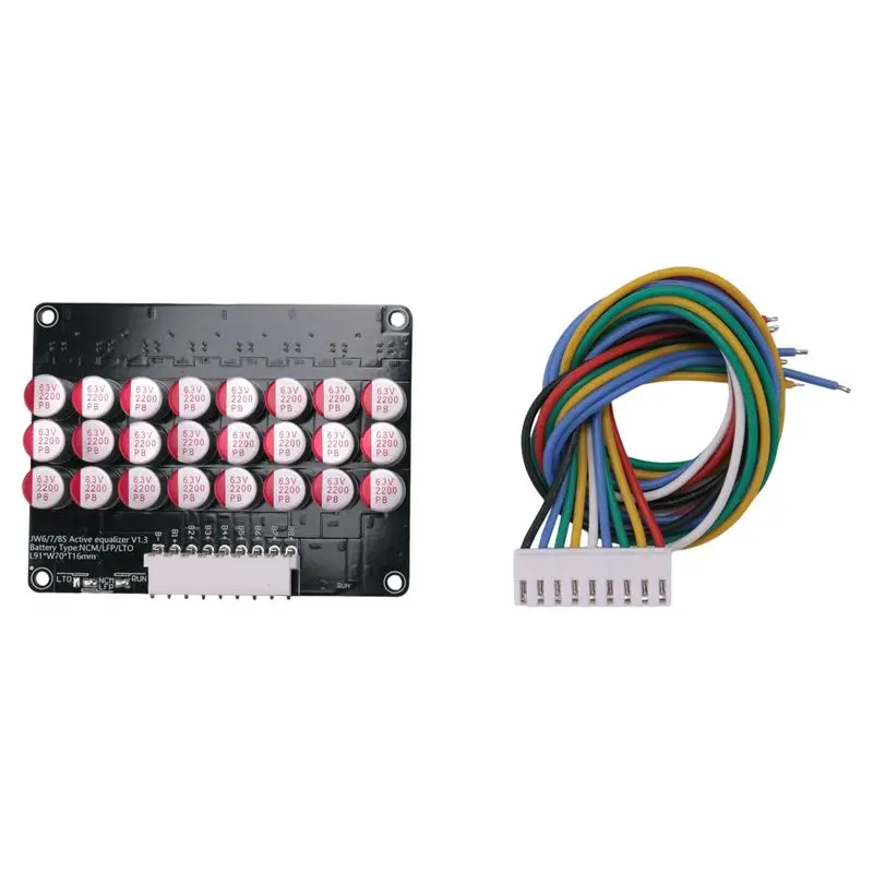 B29C-Whole Group Balancer 8S 5A Active Lithium Lipo Lifepo4 Battery Equalizer Energy Transfer Capacitor BMS Board