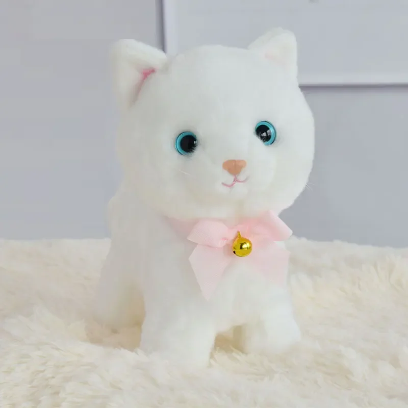 Robot Mèo Điện Tử Sang Trọng Kitty Hát Bài Hát Tương Tác Mèo Thú Cưng Đi Bộ Miaow Nam Châm Controled Mèo Con USB Sạc Nhạc Đồ Chơi Thú