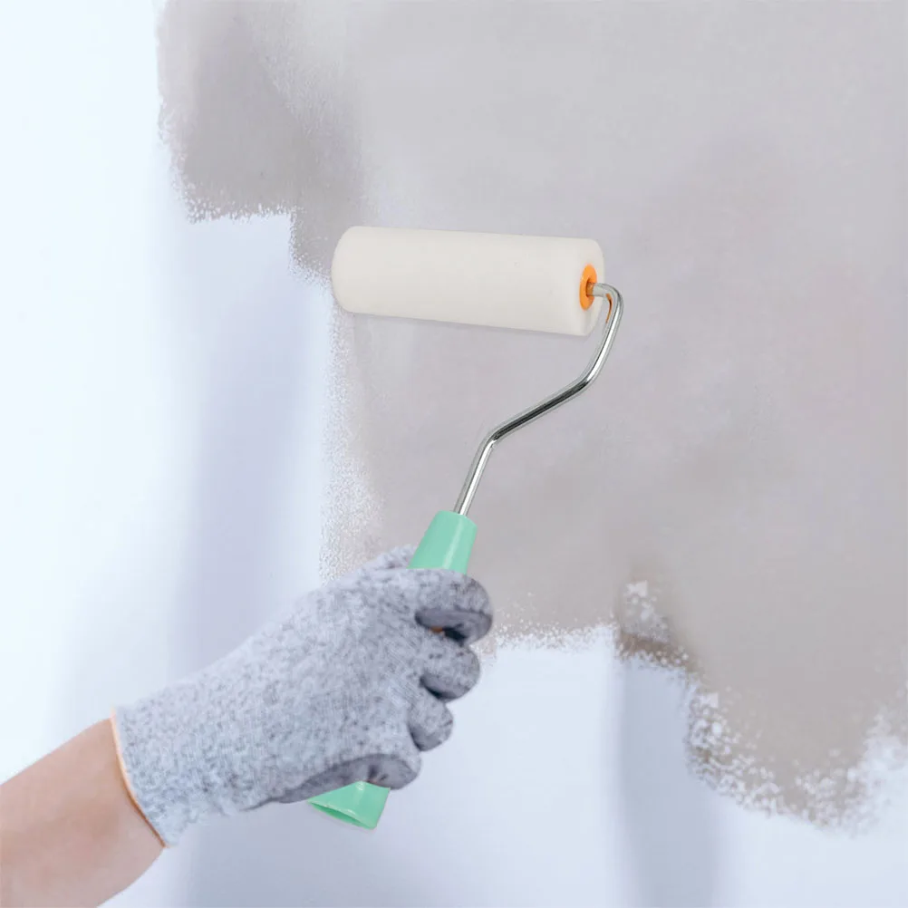 

1 Set Painting Brush Compact Wall Ceiling Multi-Use Oil Latex Paint Roller Comfortable Handle Reusable Plastic Material Portable