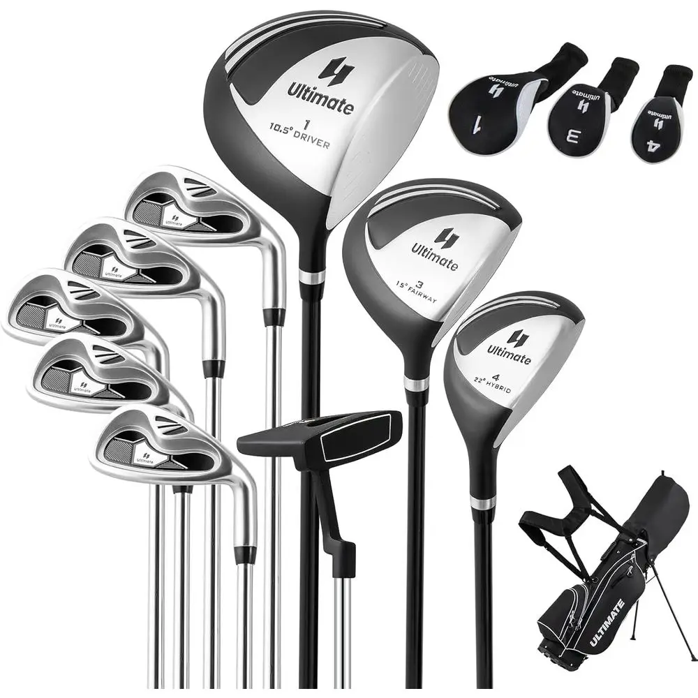 9/10 Pieen's Complete Gol Clubs Set, Gol Club Package Set with 460CC Driver, airway Wood & Hybrid, Irons, Putter, Portable Regul