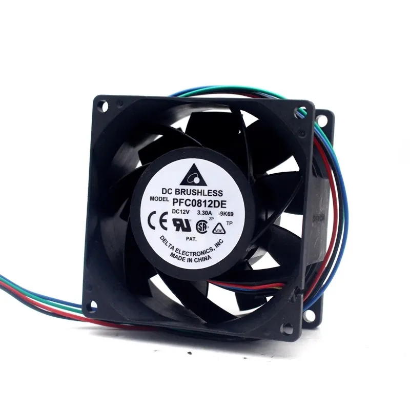 

Original 8038 8CM server fan four-wire PWM control speed 1.86A large air volume PFC0812DE