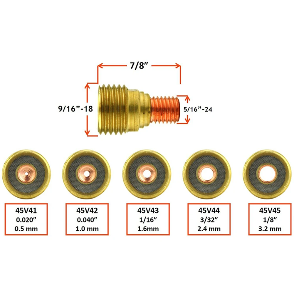 Compatible With TIG Torches Collet Body TIG Torch Accessories Premium Gas Lens Body Stable Performance Welding
