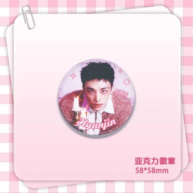 SKZO58mm بار جديد الضالة الاطفال الاكريليك شارة "DO IT" ألبوم جديد فانغ يمكن هان المحيطة ستار حقيبة الديكور