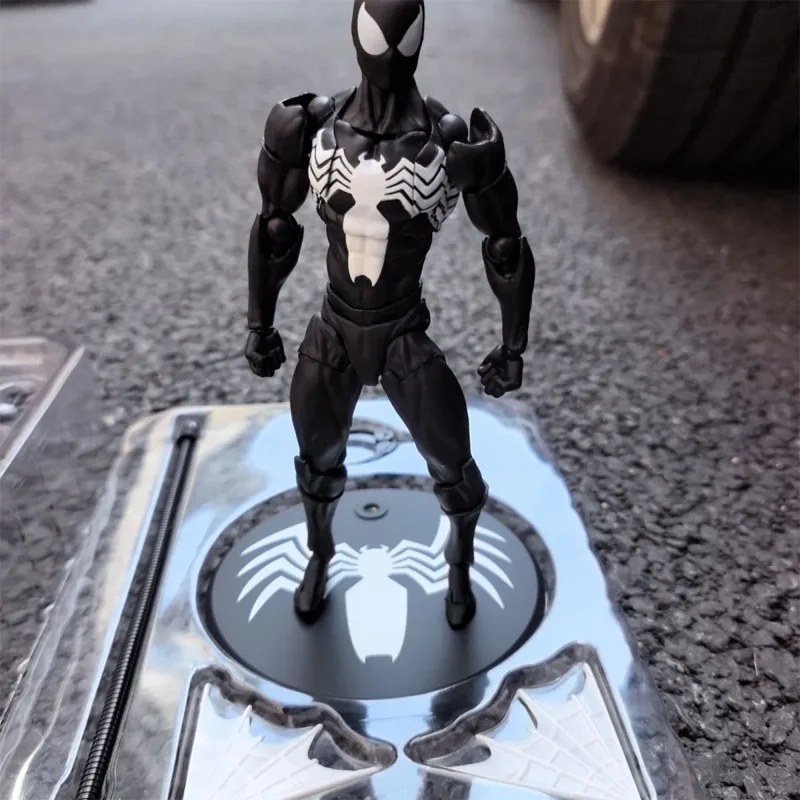 

15cm Black Suit Neighbor Symbiote Spider Man Black Venom Suit Articulated Action Figures Desktop Decorative Model Doll Gift Toys