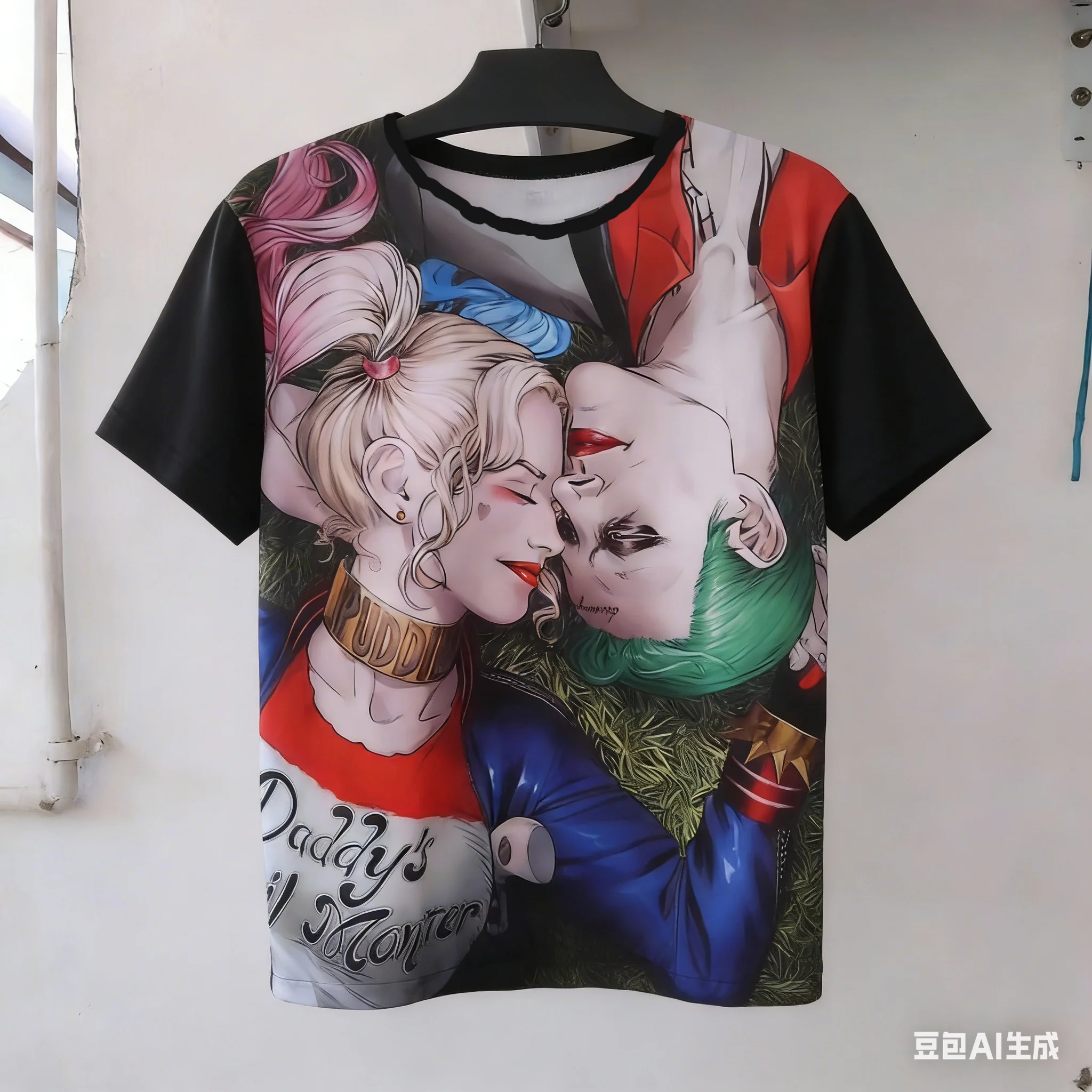 

Kids' Boys and Girls Couples Clown Girl and Clown 3D Print Short Sleeve T-shirt, Perfect for Showing Off Love