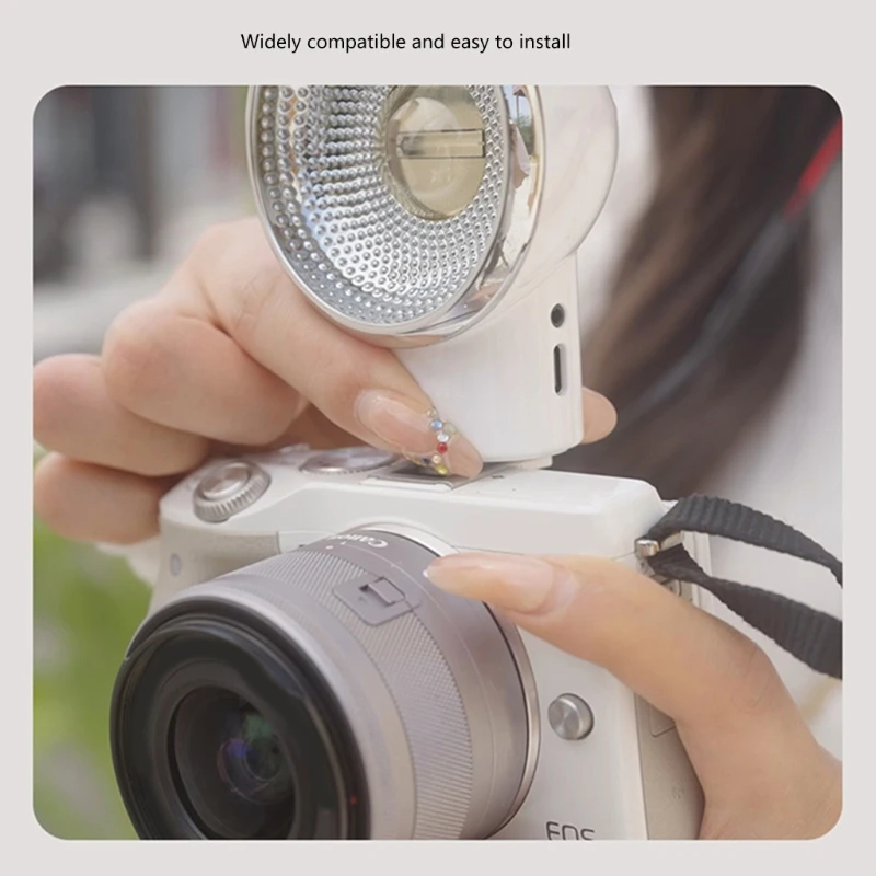 1 zestaw Retro kamera migająca lampa profesjonalna stopniowana migająca lampa 6000 K ± 200 K temperatura barwowa szeroka