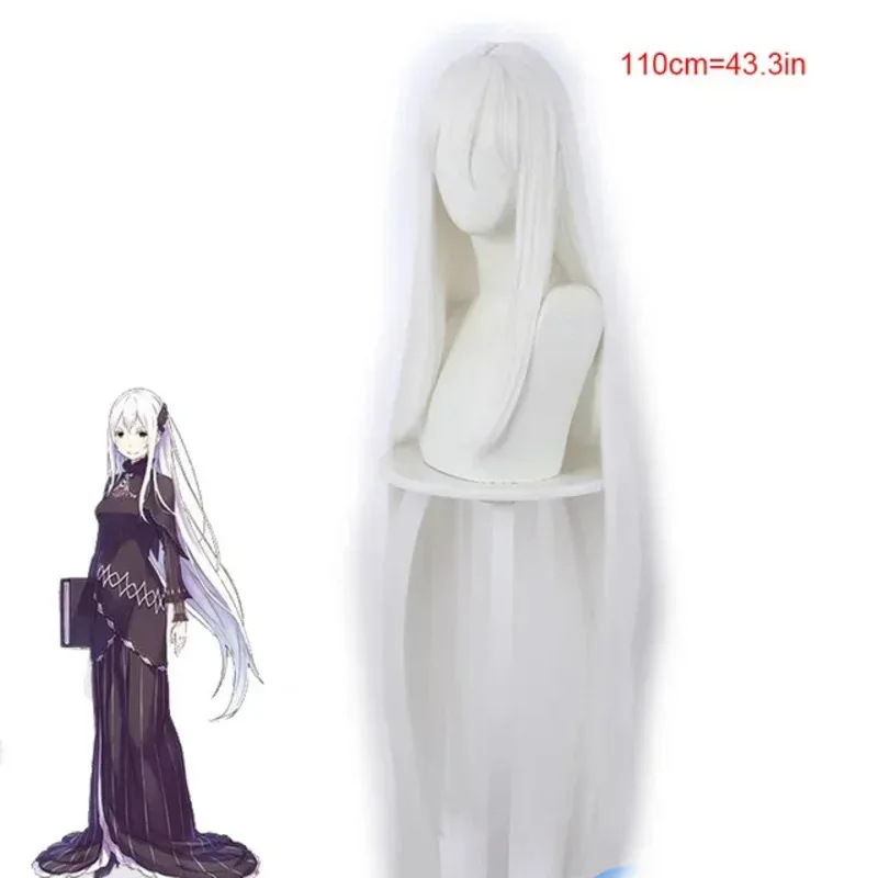 qq 123Echidna تأثيري الباروكات إعادة: صفر بدء الحياة في عالم آخر Boku أبيض طويل مستقيم الشعر 80 سنتيمتر و 100 سنتيمتر