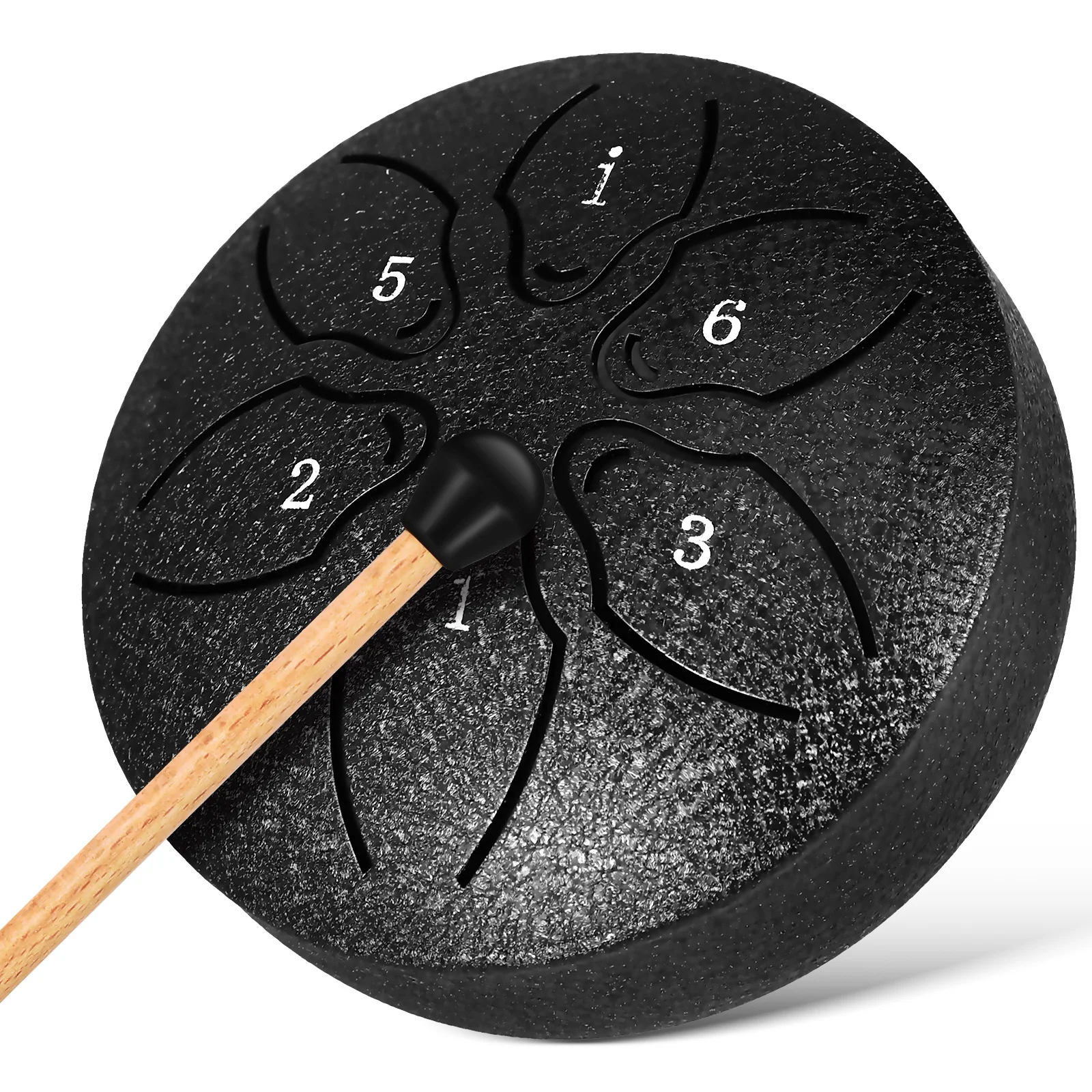 

6 Notes Ethereal Drum Tongue Drum 3 Inches Percussion Instrument Portable Compact Design Soothing Melodies Ideal Indoor Outdoor