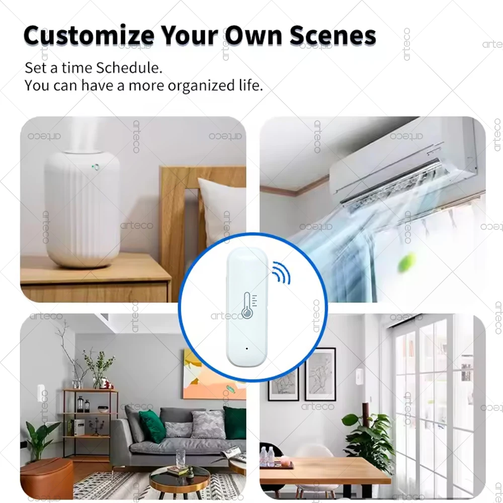 EWelink Zigbee Temperature And Humidity Sensor APP Remote Monitor For Smart Home Works With Alexa Amazon Google Assistant Z2M