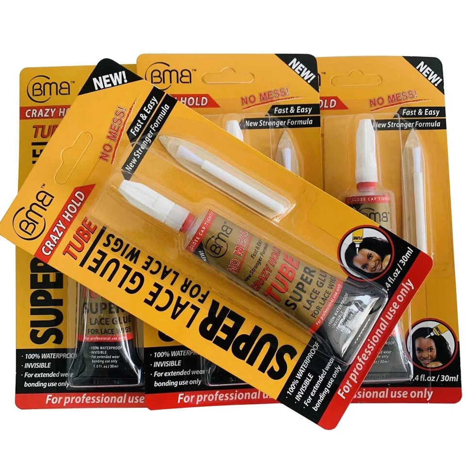 BMB Crazy Hold TUBE Super Lace Glue Waterproof Wig Bonding Adhesive Strong Transparent Hair Replacement Glue for Wig Styling