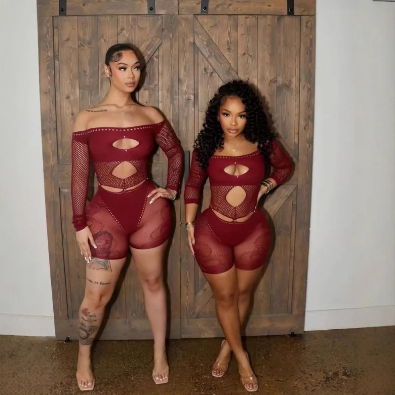 

Жаккардовые лоскутные ажурные узкие комбинезоны женские сексуальные комбинезоны с круглым вырезом и короткими рукавами тонкие комбинезоны для ночного клуба нижнее белье комбинезоны