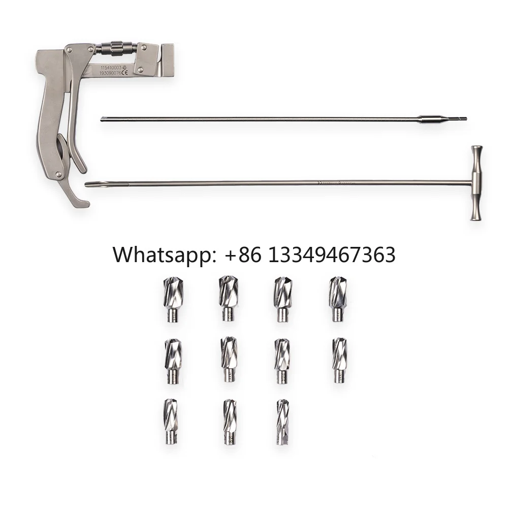 Flexible Reamer Set for Intramedullary Nail Surgery with Reamer Heads and Flexible Shaft