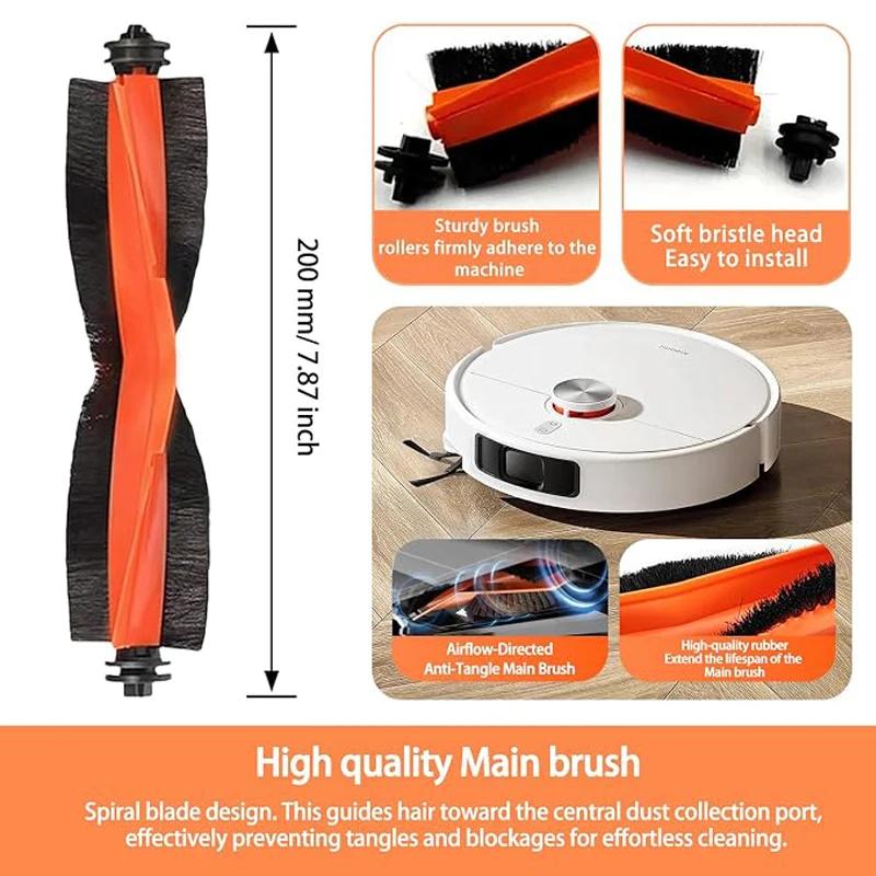 For Xiaomi 5/5 Pro Robot Vacuum Cleaner Accessories Main Brush HEPA Filter Side Brush Mop Pad Dust Bag Replacement Parts - view 2