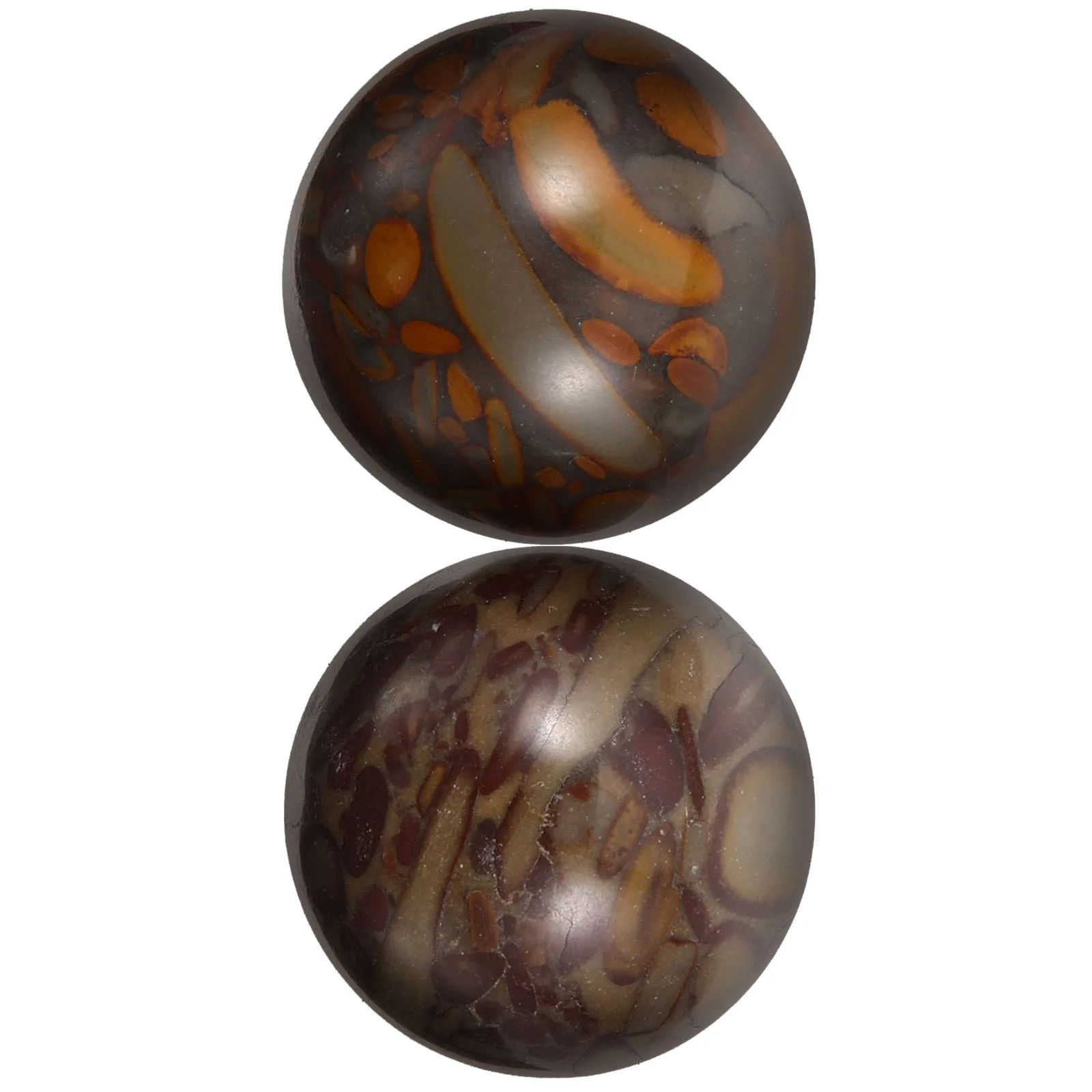 

2Pcs Hand Exercise Balls Stone Massage Balls Smooth Small Size for Palm Massage and Finger Stretching Hand Exercise Ball