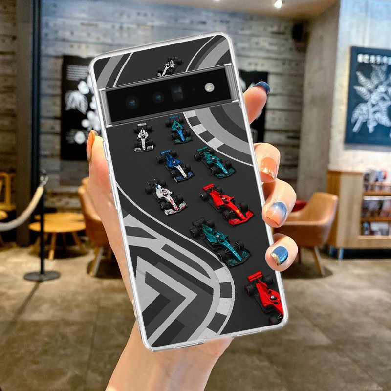 Handyhülle für Google Pixel 9 8 7 6 5 4 4XL 7A 6A 5A 4A 3A Pro XL 5G Transparentes weiches TPU Nürburgring F1-Schaltkreismuster