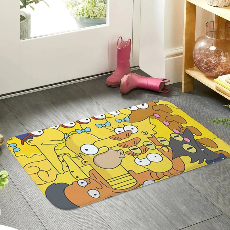 

Main Door Entry Mat Non-slip T-Simpsons Corridor Carpet for Kitchen Custom Doormat Entrance Door Hallway Balcony Bedroom Rug