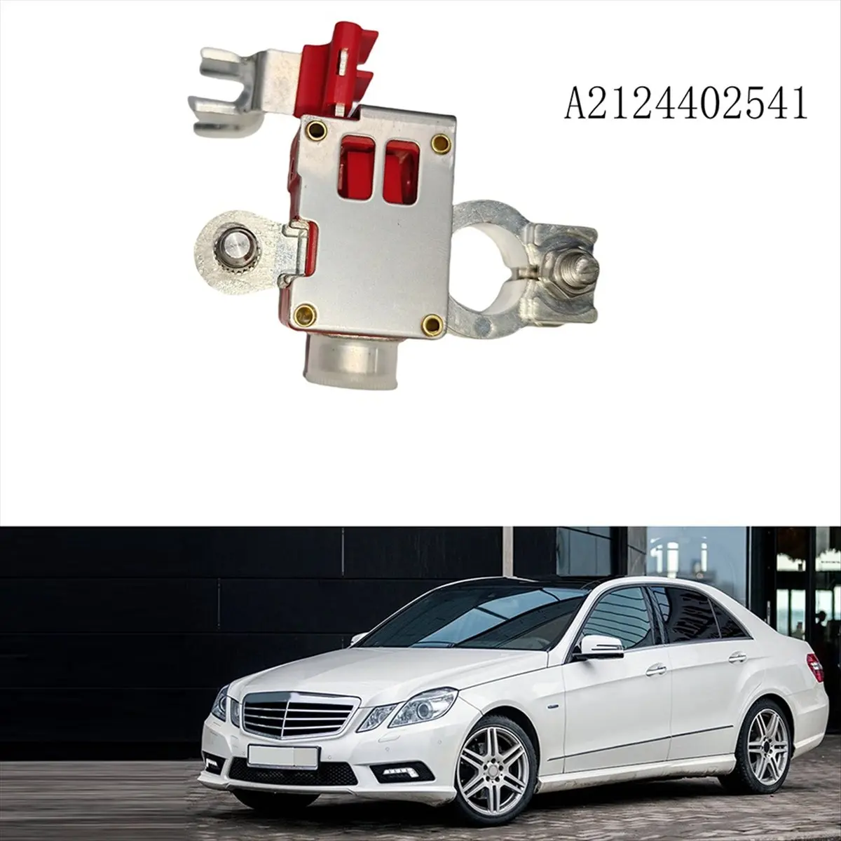 #50X Automotive Battery Cable Connector,Positive Battery Cable Connector for Mercedes Benz C E S Class (Metal)