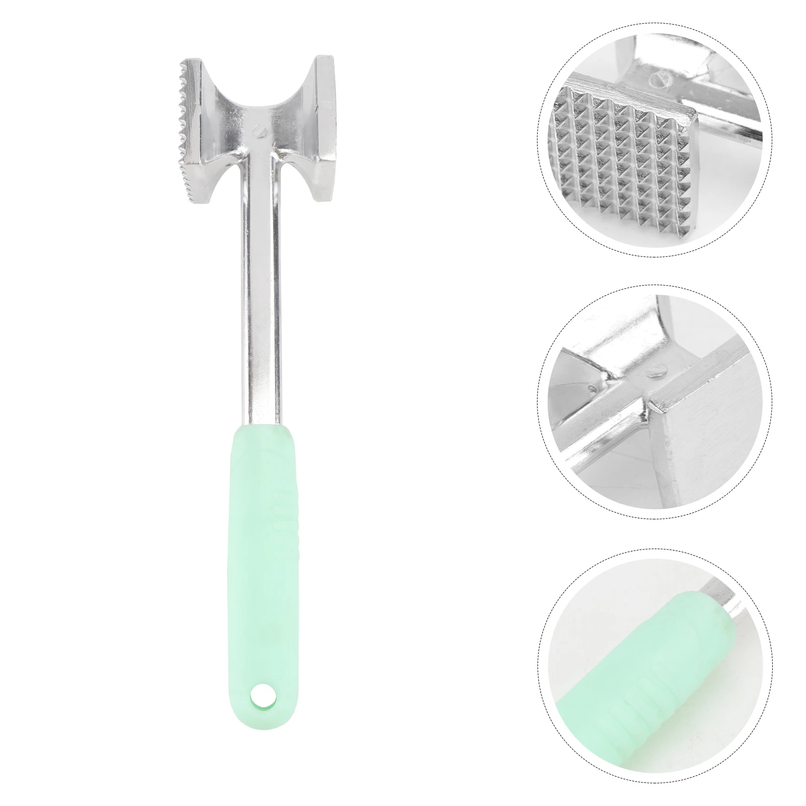

Meat Loosening Hammer Kitchen Tools Stainless Steel Square Steak Beef Pork Pounder Tenderizer Aluminum Alloy Long H Easy