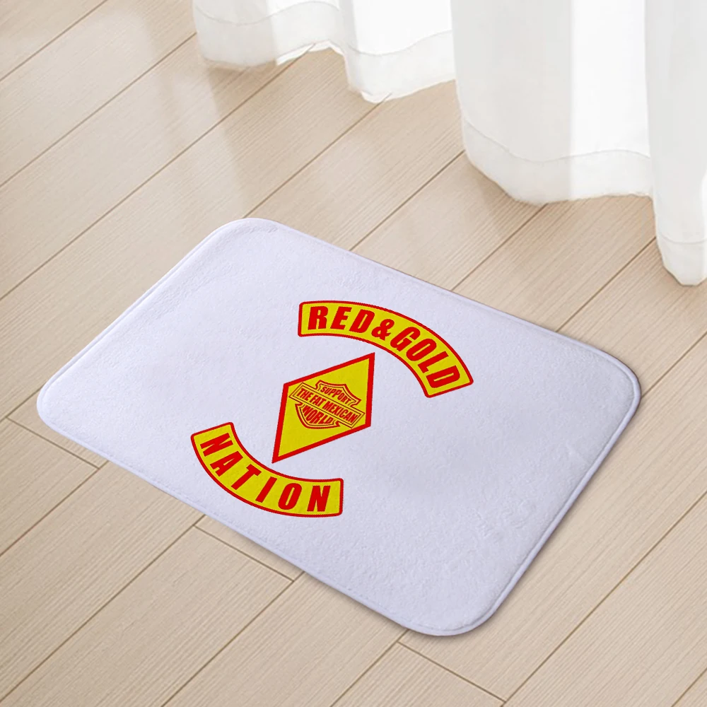 Red and Gold Nation Bandidos floor mat house carpet door pad modern decorative carpet anti -sliding floor pad 21