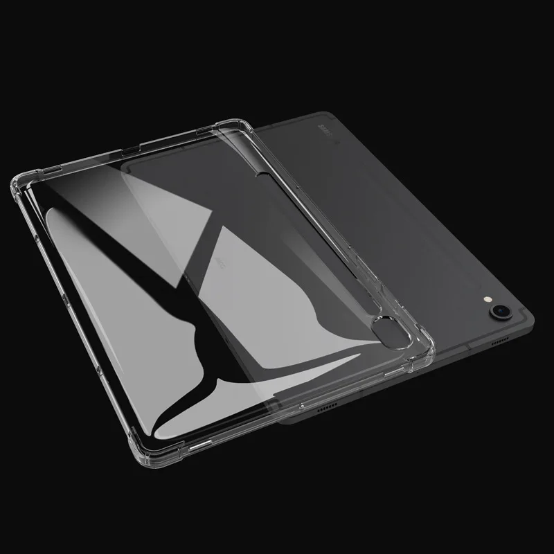 Transparente macio TPU à prova de choque tampa traseira, Airbag Shell, Tablet Case para Samsung Galaxy Tab A7, 10.4 ", modelo SM-T500, T505